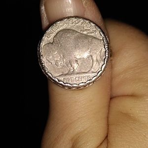 Buffalo Head nickel ring